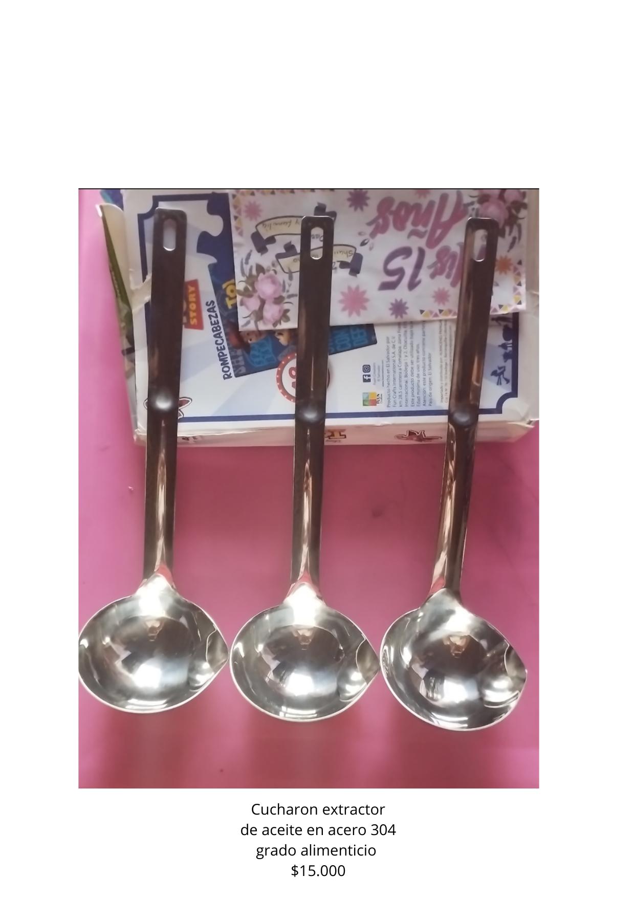Cucharón extractor de aceite en acero 304